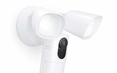 eufy Security Floodlight Camera, 1080p,2-Way Audio, No Monthly Fees, 2500-Lumen Brightness, Weatherproof, (Existing Outdoor Wiring and Weatherproof Junction Box Required)