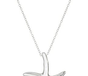Sterling Silver Starfish Pendant Necklace, 18"