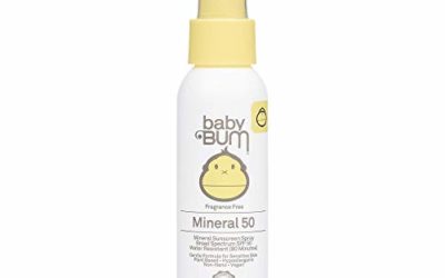 Sun Bum Baby Bum SPF 50 Sunscreen Spray | Mineral UVA/UVB Face and Body Protection for Sensitive Skin | Fragrance Free | Travel Size | 3 FL OZ