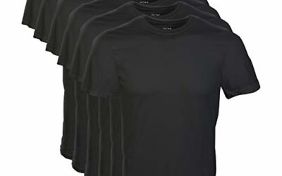 Gildan Men's Crew T-Shirt Multipack, Black, Large