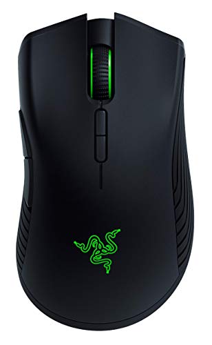 Razer Mamba Wireless Gaming Mouse: 16,000 DPI Optical Sensor – Chroma RGB Lighting – 7 Programmable Buttons – Mechanical Switches – Up to 50 Hr Battery Life