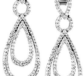 Sterling Silver Diamond Drop Earrings (1/2 cttw)