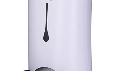 WOPET Automatic Pet Feeder Food Dispenser for Cats and Dogs–Features: Distribution Alarms, Portion Control, Voice Recorder, Programmable Timer for up to 4 Meals per Day
