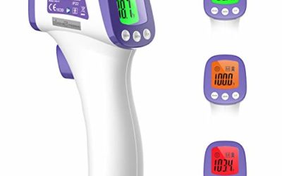 Vibeey Thermometer for Adults, Digital Non-Contact Forehead Infrared Thermometer with Fahrenheit Reading for Baby and Adults