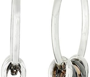 Nine West "Classics" Tri-Tone Shaky Hoop Earrings