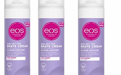 eos Shea Better Shaving Cream for Women – Lavender | Shave Cream, Skin Care and Lotion with Shea Butter and Aloe | 24 Hour Hydration | 7 fl oz | Pack of 3