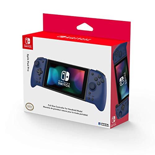 Hori Nintendo Switch Split Pad Pro (Blue) Ergonomic Controller for Handheld Mode – Officially Licensed By Nintendo – Nintendo Switch