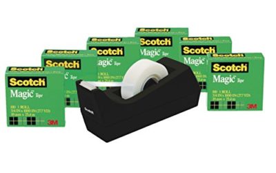 Scotch Magic Tape, 6 Rolls with Dispenser, Numerous Applications, Invisible, Engineered for Repairing, 3/4 x 1000 Inches, Boxed (810K6C38)