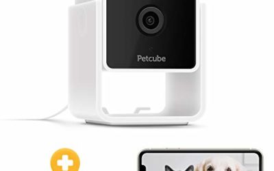 [New 2020] Petcube Cam Pet Monitoring Camera with Built-in Vet Chat for Cats & Dogs, 1080p HD Video, Night Vision, Two-Way Audio, Magnet Mounting, Home Security