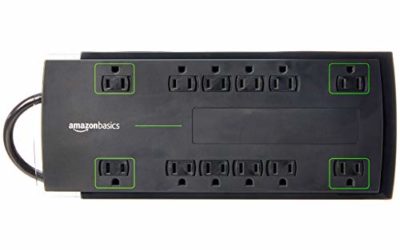 AmazonBasics 12-Outlet Power Strip Surge Protector | 4,320 Joule, 10-Foot Cord