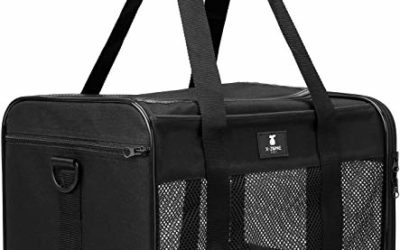 X-ZONE PET Airline Approved Soft-Sided Pet Travel Carrier for Dogs and Cats, Black