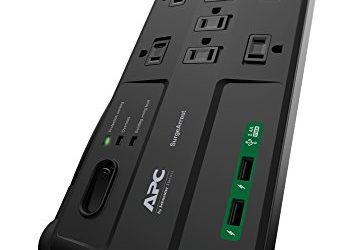 APC Surge Protector with USB Ports, P11U2, 2880 Joule, 6' Cord, Flat Plug, 11 Outlet Power Strip