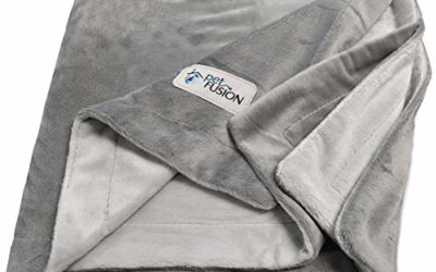 PetFusion Premium Pet Blanket, Multiple Sizes for Dogs & Cats. [Reversible Micro Plush]. 100% Soft Polyester, Grey, X-Large (60 x 48) (PF-PB4A)