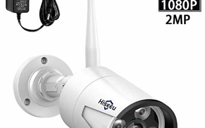 Hiseeu 2MP 1080P Outdoor Wireless Security Camera,Waterproof Outdoor Indoor 3.6mm Lens IP Cut Day&Night Vision with Power Adapter Compatible with Hiseeu 8ch Camera System