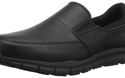 Skechers for Work Men's Nampa-Groton Food Service Shoe,black polyurethane,11.5 M US