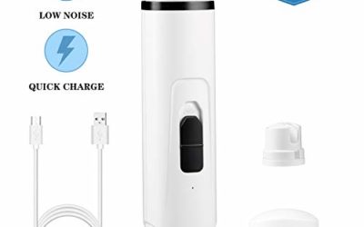 FURTIME Dog Nail Grinder Upgraded 2 Speed Electric Rechargeable Pet Nail Trimmer Quiet Pet Nail Grinder Professional 3 Ports Painless Paws Grooming & Smoothing for Small Medium Large Dogs & Cats