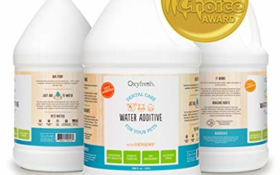 Oxyfresh Premium Pet Dental Care Water Additive: Best Way to Eliminate Bad Dog Breath & cat Breath – Fights Tartar & Plaque – So Easy, just add to Water! Vet Recommended!