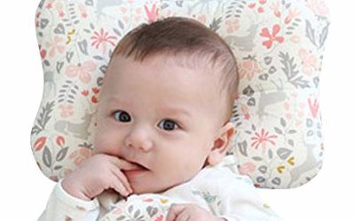 W WelLifes Baby Pillow for Newborn Breathable 3D Air Mesh Organic Cotton, Protection for Flat Head Syndrome Bambi Pink