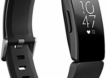 Fitbit Inspire HR Heart Rate and Fitness Tracker, One Size (S and L Bands Included), 1 Count