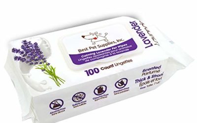 Lavender-Scented Calming Pet Wipes for Dogs & Cats – Extra Soft & Strong Grooming Wipes with Gentle Plant-Derived Formula – by Best Pet Supplies, Model Number: WW-LA-100T