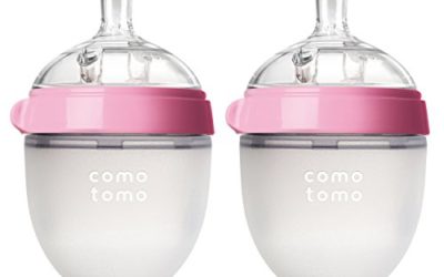 Comotomo Baby Bottle, Pink, 5 Ounce (2 Count)