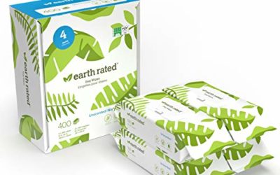 Earth Rated Dog Wipes USDA-Certified 99 Percent Biobased, Hypoallergenic Pet Wipes for Dogs & Cats, Unscented Deodorizing Grooming Wipes for Paws, Body and Butt (400-Count, Unscented)
