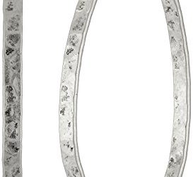Lucky Brand Medium Silver-Tone Oblong Hoop Earrings
