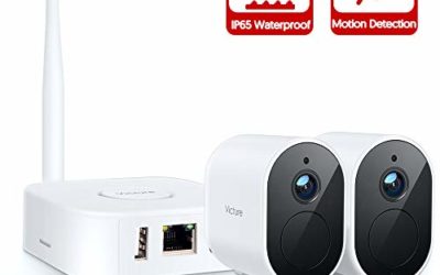 Victure 1080p Outdoor Security Camera System(Pack of 2) Wireless Battery Camera with HD Night Vision, AI Face Recognition, IP65 Waterproof and 2-Way Audio