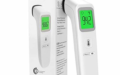 Touchless Thermometer for Kids Adults-KALAOK Forehead Infrared Thermometers No Touch Digital Thermometers for Baby with Batteries Accurate Reading Fever Alarm and 35 Sets Memory Function