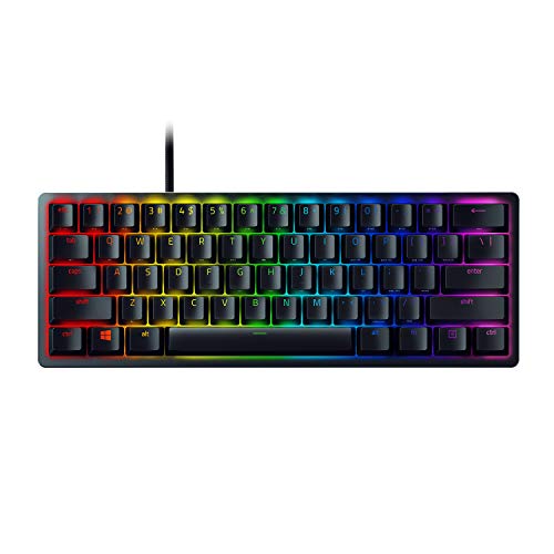 Razer Huntsman Mini 60% Gaming Keyboard: Fastest Keyboard Switches Ever – Clicky Optical Switches – Chroma RGB Lighting – PBT Keycaps – Onboard Memory – Classic Black