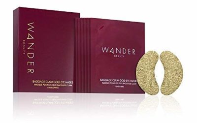 Wander Beauty Baggage Claim Gold Eye Masks – Anti-Aging Mask Pads. Brightens Dark Circles, Puffiness, Hyaluronic Acid for Puffy Under Eye Bags, Treats Fine Lines, Wrinkles & Uneven Texture, Hydrates, Deep Moisturizing Plumps Skin & Improves Elasticity. 6 pairs.