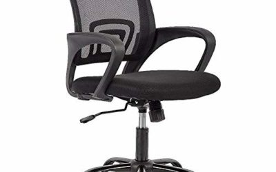Office Chair Ergonomic Desk Chair Mesh Computer Chair Lumbar Support Modern Executive Adjustable Stool Rolling Swivel Chair for Back Pain, Black