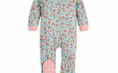 Burt's Bees Baby – Unisex Sleep & Play, Organic Pajamas, NB – 9M One-Piece Zip Up Footed PJ Jumpsuit