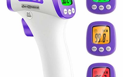 Infrared Forehead Thermometer, Non-Contact Forehead Thermometer for Adult, Kids, Baby, Accurate Instant Readings No Touch Infrared Thermometer with 3 in 1 Digital LCD Display for Face, Ear, Body