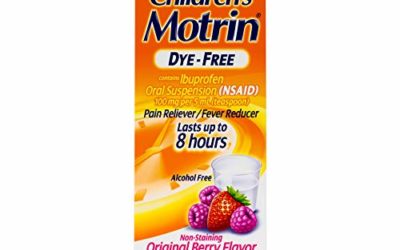 Children's Motrin Oral Suspension Dye-Free Berry, Ibuprofen, Fever Reducer, 4 Oz