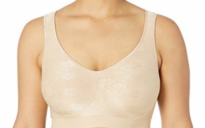 Bali Women's Comfort Revolution Shaping Wirefree Bra, Nude Floral, Large