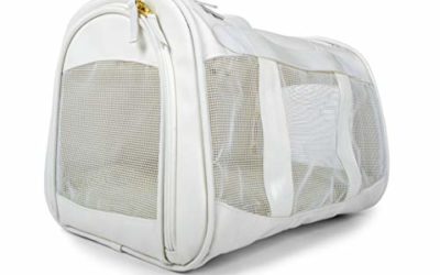 Sherpa Wipe Clean Pet Carrier with 2 Replacement Liners, White, Medium