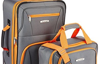 Rockland Fashion Softside Upright Luggage Set, Charcoal, 2-Piece (14/20)