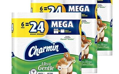 Charmin Ultra Gentle Toilet Paper 6 Mega Rolls, RSqNwd (Pack of 6), Packaging May Vary