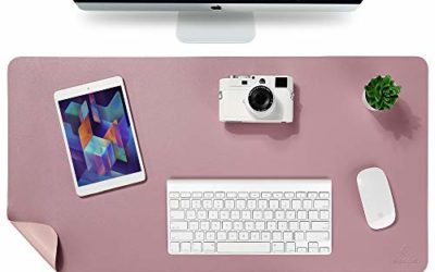 Knodel Desk Pad, Office Desk Mat, 35.4" x 17" PU Leather Desk Blotter, Laptop Desk Mat, Waterproof Desk Writing Pad for Office and Home, Dual-Sided (Purple)