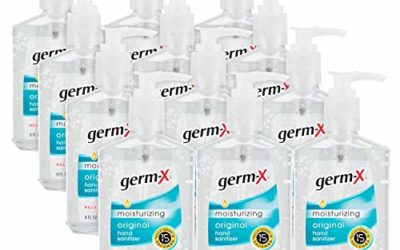 Germ-x Germ-x Hand Sanitizer, Original with Pump, 8 Fl Ounce (Pack of 12), 96 Fl Oz