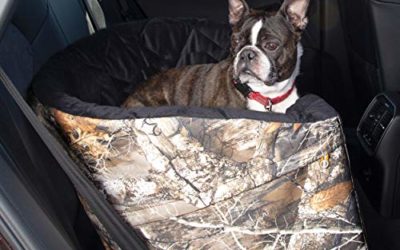 K&H PET PRODUCTS Bucket Booster Pet Seat – Elevated Pet Booster Seat Large 24 x 14.5 x 16 Inches Realtree Edge Camo