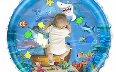 iHaHa Baby Tummy Time Water Play Mat, 40''X40'' Infant Inflatable Water Play Mat Toys for 3 6 9 12 Months Newborn Infant Toddler Baby Boy Girl