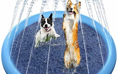 Raxurt Dog Pool, 55 Inch Splash Sprinkler Pad for Dogs Thickened Durable Upgrade Bath Pool Pet Kids Summer Outdoor Water Toys, XL