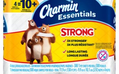 Procter & Gamble 4 Giant Rolls Charmin Essentials Strong Bath Tissue, 8 oz