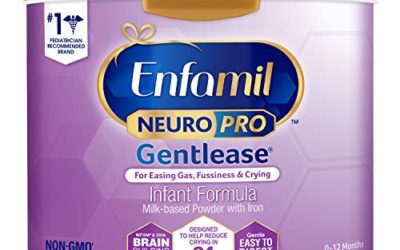 Enfamil NeuroPro Gentlease Baby Formula Gentle Milk Powder Reusable Tub, 19.5 oz.- MFGM, Omega 3 DHA, Probiotics, Iron & Immune Support, (Package May Vary)