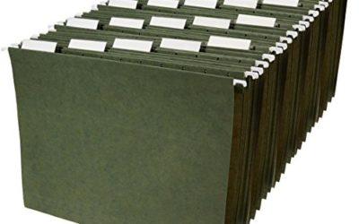 AmazonBasics Hanging Organizer File Folders – Letter Size, Green – Pack of 25
