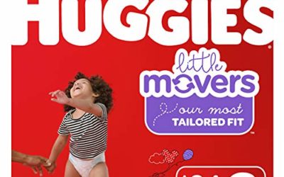 Huggies Little Movers Baby Diapers, Size 6, 104 Ct, One Month Supply, Packaging May Vary