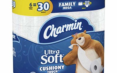 Charmin Ultra Soft Cushiony Touch Toilet Paper Family Mega Roll, 6 Count