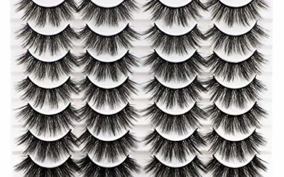 Newcally False Eyelashes 20MM Long Dramatic Faux Mink Lashes 14 Pairs Pack
